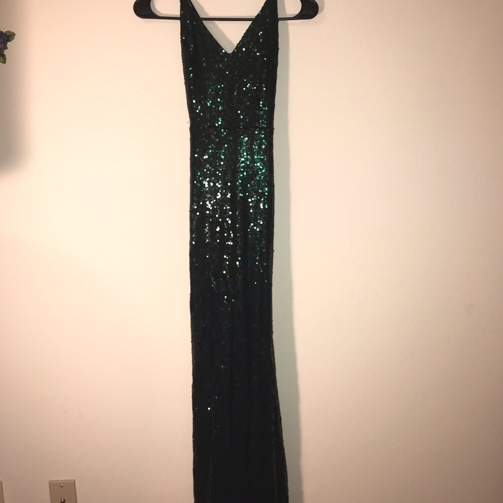 Emerald Sequin Formal Dress